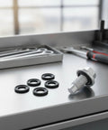 Top Tier 6 Piece Oil Drain Plug Gasket Kit With Hex Head Washer And Tight Seal Rubber Gaskets For Vehicle Service Maintenance And Leak Free Engine Performance, 12mm steel plug and six rubber washers