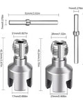 PVC Pipe Threader Tool For Internal And External Threading With Electric Drill Compatibility, Heavy Duty Metal Die For Quick Plumbing Repairs On 1/2 And 3/4 Inch PVC Pipes, Easy DIY Home Maintenance, dimensioned metal threading bits