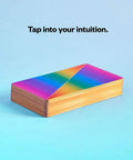 Vibrant Color Oracle Card Deck For Intuition And Emotional Healing That Totally Vibes With Your Personal Journey Straight Up Practical Guidance For Daily Spirituality And Real Self Reflection, featuring colorful cards stacked side view.