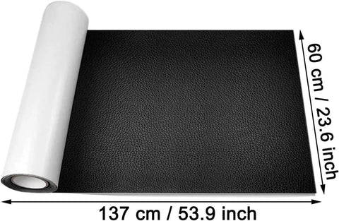 Leather Repair Patch 24 By 54 Inch Self Adhesive Leather Tape Large Vinyl Patch Kit For Couches Car Seats Chairs And Furniture Black Durable Scratch Resistant Waterproof Go To Quick Fix