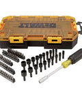 71-Piece Screwdriver Bit Set With Nut Drivers, Lockable Stacking Case, Transparent Lid, ANSI Certified Bits, Vinyl Grip Multi Grip Driver