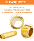 Forged Brass Long Nipple Three Eighths NPT Male To Three Eighths NPT Male Pipe Fitting Hex Nipple Connector Three Inch Length