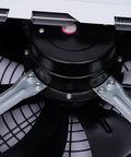 Close-up of Explosion Proof 16 Inch Industrial Ventilation Fan for Spray Booths and Workshops, heavy-duty blades and motor.