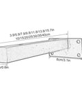 Tough As Nails Dual Pack Wall Mounted Floating Shelf Brackets In Industrial Black dimensions with adjustable aluminum supports.
