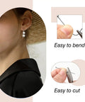 Flat Head Pins For Jewelry Making 200 Pack 1.18 Inch 22 Gauge Silver Headpins Brass Beading Pins For DIY Craftin Necklaces Bracelets Earrings Easy To Use Craft Supplies For Creative Beaders And Hobbyists. worn as earrings, easy to bend and cut