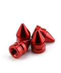 4 Pack Aluminum Alloy Tire Valve Caps For Cars Trucks SUVs And Motorcycles Red Universal Dustproof Valve Stem Caps
