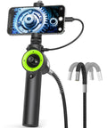 360 Degree Four Way Articulating Borescope With Tiny 0.26 Inch Probe showing gears on phone screen