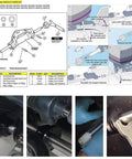 Installation guide for 2 In 1 Front Mount Hydraulic Steering Cylinder Seal Kit With Heavy Duty Steering Bracket Puller For SeaStar HC5345 HC5348 HC5358 And More Marine Boat Steering Repair Kit To Fix Leaks Fast With Easy Install And Durable Build displayed with step-by-step instructions and diagrams.