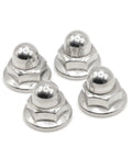 Volvo License Plate Screws And Nuts Kit With Tall Dome Acorn Heads, Stainless Steel Cap For Deep Insertion, Frameless Or Framed Install
