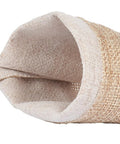 Close-up of Assorted Burlap Jewelry Pouches Set Of 51 Small Gift Bags with durable linen look material for weddings and gifting.