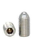 Top Shelf Stainless Steel Spring Ball Plunger Bolts Featuring Internal Hex Roller Threads For Rock Solid Mechanical Locating And No Hassle Alignment 10 Pack M16 X 40mm Length, showing hex end and spring-loaded tip.