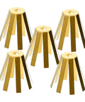 Set Of Five Premium Brass Golf Shaft Adapter Shims And Universal Shaft Spacers for Adjustable Iron Wedge Extensions.