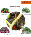Set Of 100 Plastic Planting Forks For Strawberries And Grapevines, supports various plants with orange vine tendril tools.