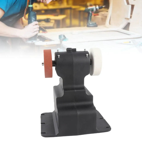 Hamwesh 250W Mini Bench Grinder, Cordless Battery Powered Tool W/ Two Wheels, 7000Rpm High Speed Rotary Cutter side view.