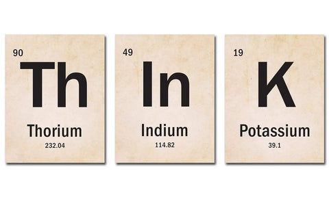 Periodic Table Of Elements Poster Set For Chemistry Nerds And Classrooms, Great Science Wall Art Decor, motivational classroom prints