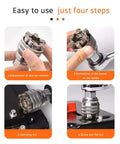 Easy steps for using Adjustable Universal Socket Wrench Kit With Three Eighths Inch Hex Adapters for drilling and fastening