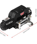 Cool 1/10 Automatic Crawler Winch Kit With Remote And Control System For HSP Axial SCX10 D90 HPI Off Road RC Cars showing dimensions and detail.