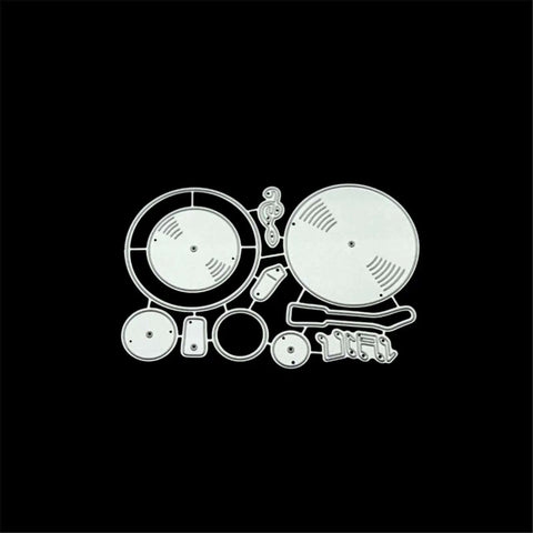 Music CD Style Clear Stamp And Die Set For Card Making And Scrapbooking Do It Yourself Embossing Kit scrapbooking dies on black