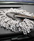 Three Pack Large Microfiber Car Duster With Extendable Handle For Scratch Free Exterior And Multipurpose Interior Dust Cleaning For Cars And Home Perfect For Grab And Go Auto Detailing Inside And Out Dusting Dashboards Screens Vents And More used on car dashboard
