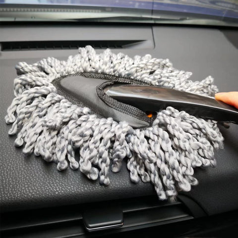 Three Pack Large Microfiber Car Duster With Extendable Handle For Scratch Free Exterior And Multipurpose Interior Dust Cleaning For Cars And Home Perfect For Grab And Go Auto Detailing Inside And Out Dusting Dashboards Screens Vents And More used on car dashboard