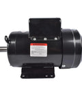 Top Notch 5 HP Single Phase Industrial Air Compressor Electric Motor At 1725 RPM With Heavy Duty Black Finish side view