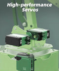 LewanSoul MaxArm robotic arm kit, green frame with black servo housings on base