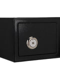 Steel Safe Box With Key Lock For Home And Office Use, Heavy-Duty Anti-Theft Jewelry Cash And Document Storage, front view