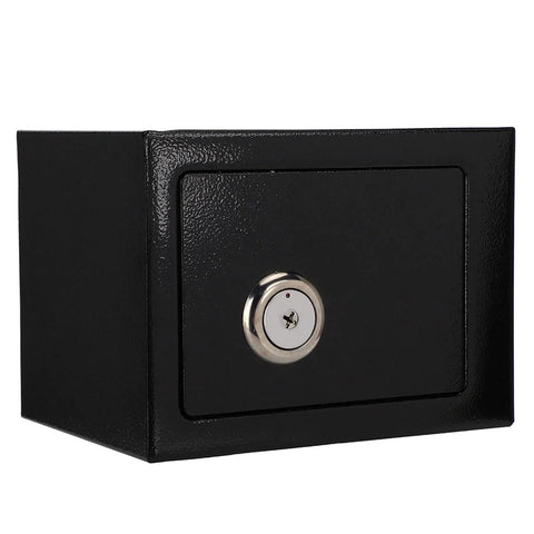 Steel Safe Box With Key Lock For Home And Office Use, Heavy-Duty Anti-Theft Jewelry Cash And Document Storage, front view