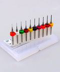 10 Piece PCB Mini Drill Bits Set Tungsten Carbide Spiral Flute Twist Drill Bits For Precision Micro Rotary Tool Kit Pro Grade