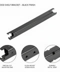 Heavy Duty Black Metal Shelf Bracket For Wood Shelves Built To Last with open frame and flush mounting holes
