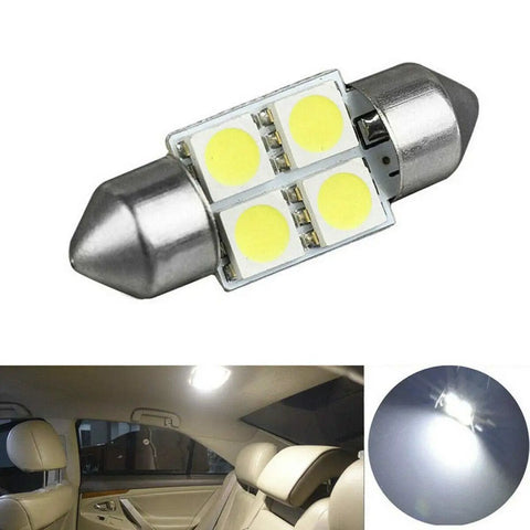 Fresh LED Interior Lighting Kit 11 Xenon White Bulbs T10 36mm Dome And License Plate Wedge Base Easy Drop In Spotlights Upgrade View DIY Project Save Cash No Tools Needed T10 wedge LED bulb