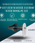 Master Anchor With Stainless Steel Hook Plate Bulk Pack 24 Pack For Hollow Walls Never Loosen Installs In Minutes Durable And Reusable Removable Design Works In Holes From Other Failures product image showing anchor and hook plate.