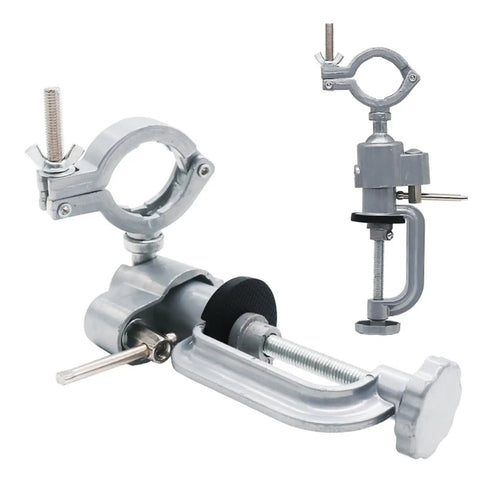 Dead Steady Electric Drill Stand Holder Knockout Multifunctional Metalworking Tool Bracket Rack with adjustable clamp.