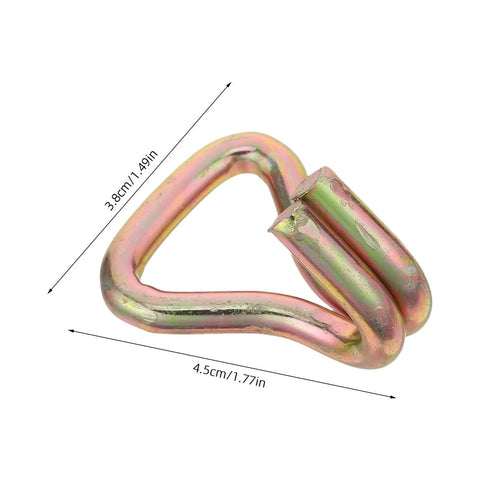 Heavy-Duty Zinc Plated Double J Hooks Set for Ratchet Straps, 1 Inch Truck Straps with Antislip Surface, angled view