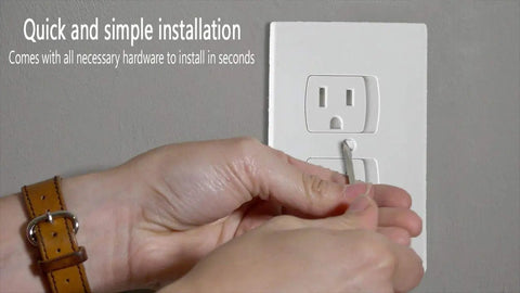 Installing 8 Pack Self Closing Electrical Outlet Covers For Easy Babyproofing Universal Wall Socket Plates With Automatic Sliding Caps