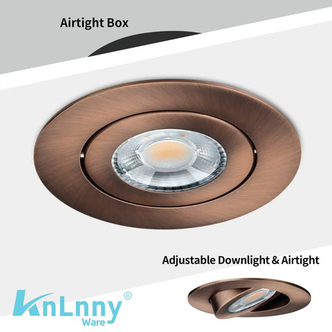 4 Inch LED Gimbal Recessed Light Kit 6 Pack Dimmable Eyeball Soffit Lights With Junction Box 5 CCT Selectable 9W 750LM
