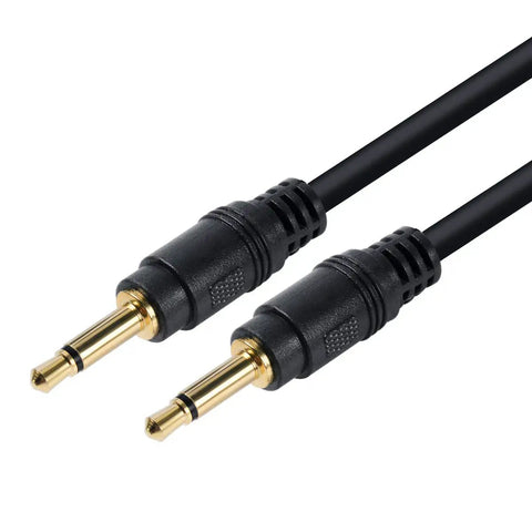 3.5mm Mono Audio Cable With 12V Trigger And IR Receiver Extender For AV Gear, gold-plated TS male to male, durable molded connectors, 3 Feet