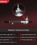 Hydraulic Power Steering Rack And Pinion Assembly For Dodge Dakota 2005 2010 And Mitsubishi Raider 2006 2009 specifications