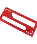 Zero Mess Cabinet Door Flush Mount Template Aluminum Alloy Slotting Guide Set Includes Semi Circular Router Bit For Dead Nuts Accurate Woodworking Projects, red aluminum cutting template