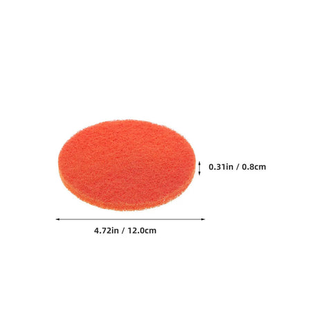 Premium 10 Pack Orange Nylon Wood Sanding Discs With Hook And Loop Design For Rapid Grinding and Flaw Repair on Tools.  Round 4.72in.