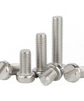 Rock Solid M6 Machine Screws Built From Premium 304 Stainless Steel Featuring Slotted Cheese Head For Zero Hassle Setup 18Mm Length Heavy Duty Fasteners Dead Nuts Reliable For Toughest Weekend Builds Or Everyday Shop Tasks Nailed - six screws in various positions.