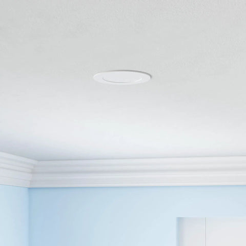 12 Pack 4 Inch LED Recessed Lighting With Junction Box, 5CCT Selectable 2700K To 5000K, Dimmable Canless Wafer Downlight in ceiling
