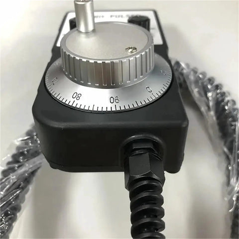 Manual Pulse Generator Handwheel HPL01-2Z9 PL0-300-49 MPG Precision Control Device For CNC Router Milling Machine Operations And Industrial Machining Tasks, silver dial