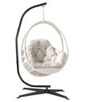 Heavy Duty Hammock Chair Stand For Indoor And Outdoor Use, C Type Frame, 330 Lb Capacity, Solid Steel Black Stand Only with hanging chair