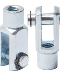 Air Cylinder Rod Clevis End Y Connector 2-Pack M8x1.25 Female Thread 40mm Length Iron Joint for Pneumatic Cylinders, front view