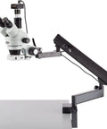 Digital Pro Trinocular Stereo Zoom Microscope With 5MP USB Camera On Articulating Arm Long Working Distance For Easy Work On Large Parts Like Circuit Boards And Dental Appliances Includes Software And Reduction Lens, side view