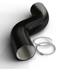 Flexible Aluminum Duct With Four Layer Protection And Two Clamps For Dryer Venting Built Tough Heavy Duty HVAC Exhaust Duct Ideal For Grow Tent Duct Fans And Air Circulation Systems 3 Inch By 8 Feet black duct with two clamps