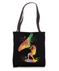 Watercolor Colorsplash Wingfoiling Tote Bag Showcasing A Man Wingboarding Design For Wing Foil Fans, Wingsurfing Lovers, Coaches And Wingboarding Enthusiasts, 16 By 16 Inch Beach Gear For Practice And Travel.