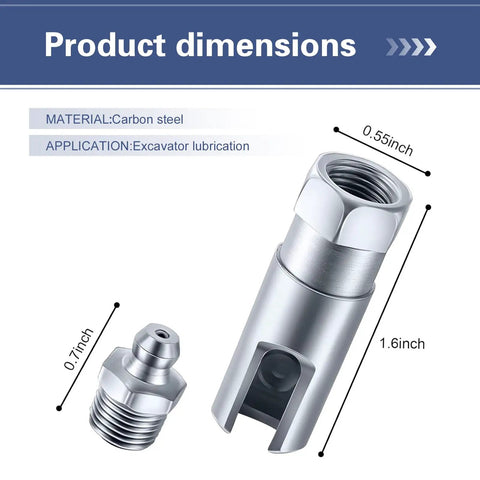 Push On Right Angle 90 Degree Grease Coupler For Auto Truck And Industrial Use With One Eighth Inch NPT Threads Slotted Grease Gun