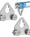 Four Wheel Trolley Assembly Roller For One And Five Eighths Inch Wide Strut Channel Heavy Duty Steel With Lifting Eye Nut Pack Of Two